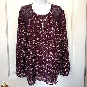 Simply Styled Floral Top sz XL
